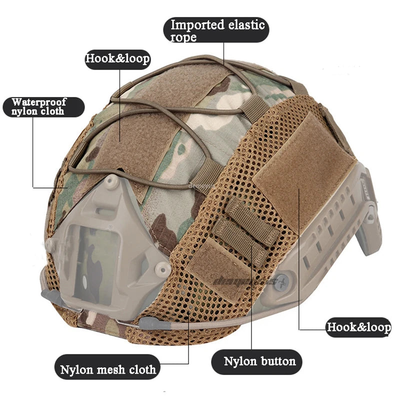 Tactical Helmet Cover for Fast MH PJ BJ Helmet Airsoft Paintball Helmet Cover Military Accessories